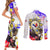 Filipino American History Month Couples Matching Short Sleeve Bodycon Dress and Long Sleeve Button Shirts The Eight-Rayed Sun Flags With Bald Eagle LT05 - Polynesian Pride