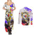 Filipino American History Month Couples Matching Summer Maxi Dress and Long Sleeve Button Shirts The Eight-Rayed Sun Flags With Bald Eagle LT05 - Polynesian Pride