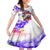 Filipino American History Month Family Matching Long Sleeve Bodycon Dress and Hawaiian Shirt The Eight-Rayed Sun Flags With Bald Eagle LT05 Daughter's Dress White - Polynesian Pride