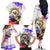 Filipino American History Month Family Matching Off Shoulder Long Sleeve Dress and Hawaiian Shirt The Eight-Rayed Sun Flags With Bald Eagle LT05 - Polynesian Pride