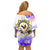 Filipino American History Month Family Matching Off Shoulder Short Dress and Hawaiian Shirt The Eight-Rayed Sun Flags With Bald Eagle LT05 - Polynesian Pride