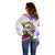 Filipino American History Month Off Shoulder Sweater The Eight-Rayed Sun Flags With Bald Eagle LT05 - Polynesian Pride