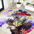 Filipino American History Month Round Carpet The Eight-Rayed Sun Flags With Bald Eagle LT05 White - Polynesian Pride