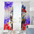 Filipino American History Month Window Curtain The Eight-Rayed Sun Flags With Bald Eagle LT05 - Polynesian Pride