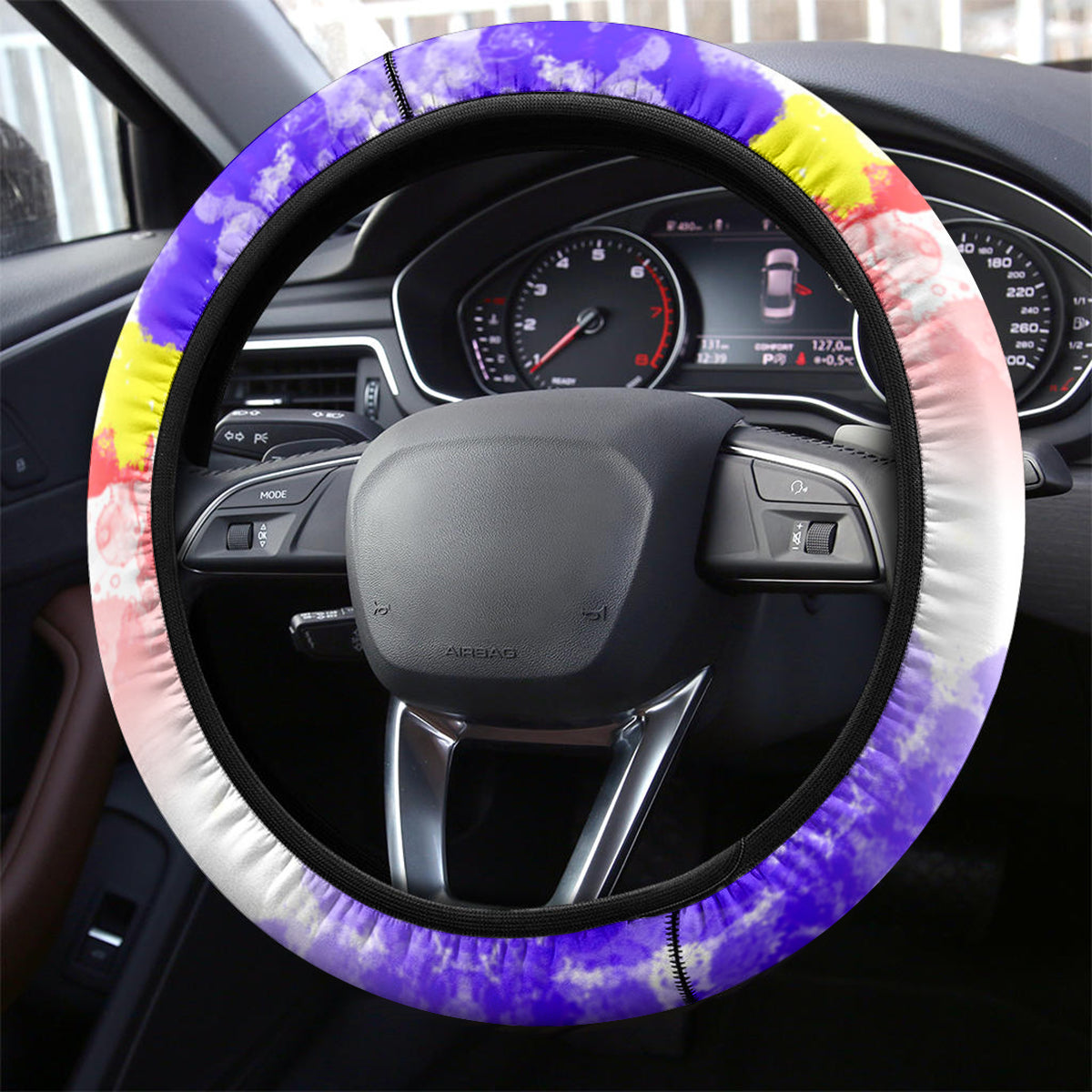 Filipino American History Month Steering Wheel Cover The Eight-Rayed Sun Flags With Bald Eagle LT05 - Polynesian Pride