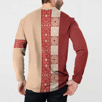 Papua New Guinea Button Sweatshirt Oro Tapa Pattern LT05 - Polynesian Pride