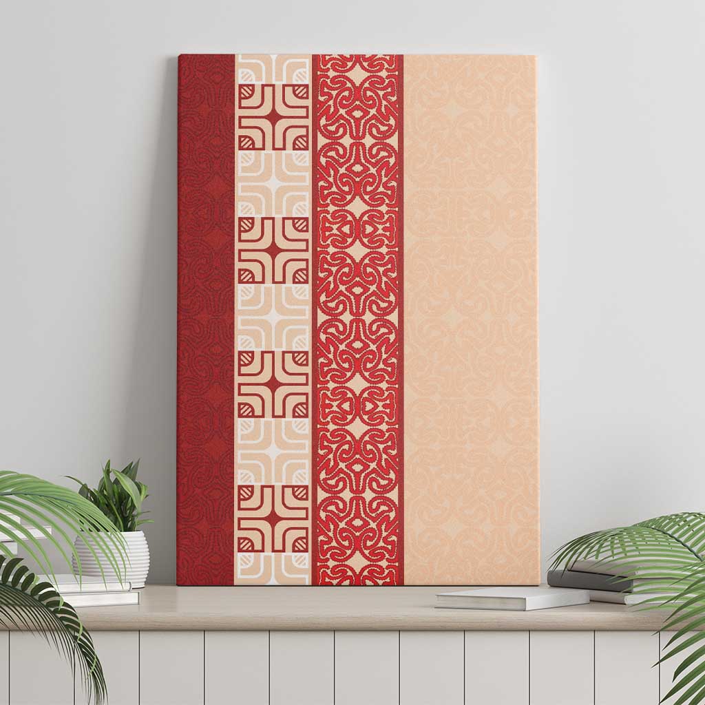 Papua New Guinea Canvas Wall Art Oro Tapa Pattern LT05 - Polynesian Pride