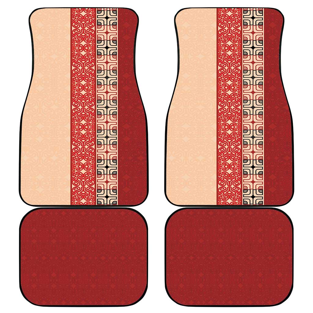 Papua New Guinea Car Mats Oro Tapa Pattern LT05 - Polynesian Pride