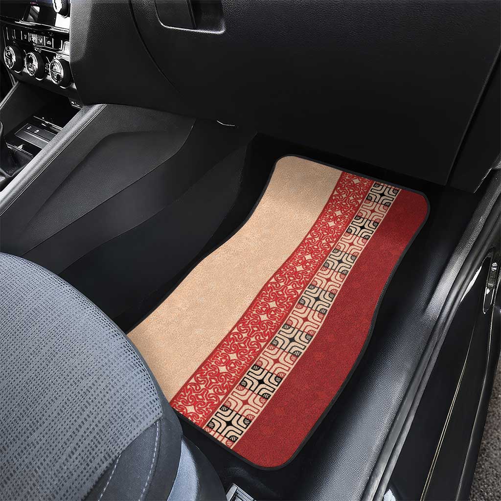 Papua New Guinea Car Mats Oro Tapa Pattern LT05 - Polynesian Pride
