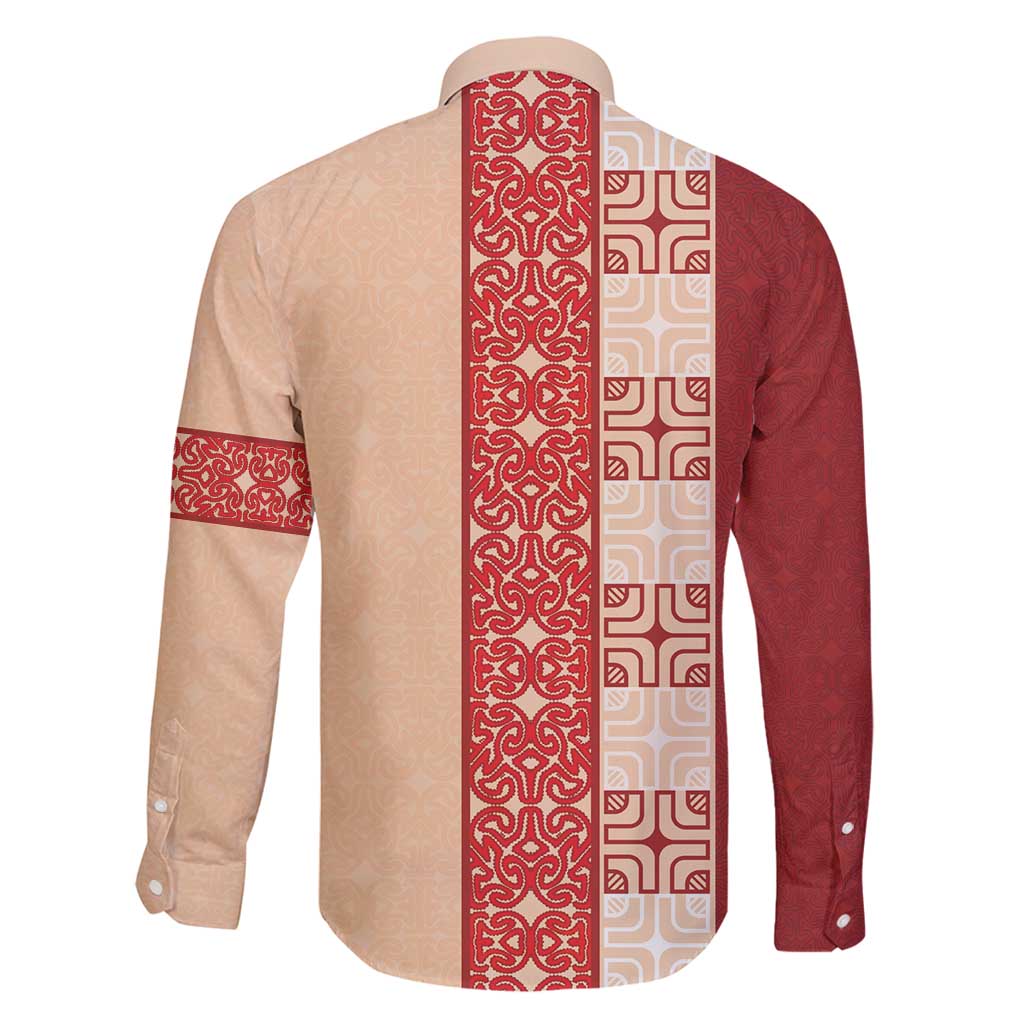 Papua New Guinea Family Matching Long Sleeve Bodycon Dress and Hawaiian Shirt Oro Tapa Pattern