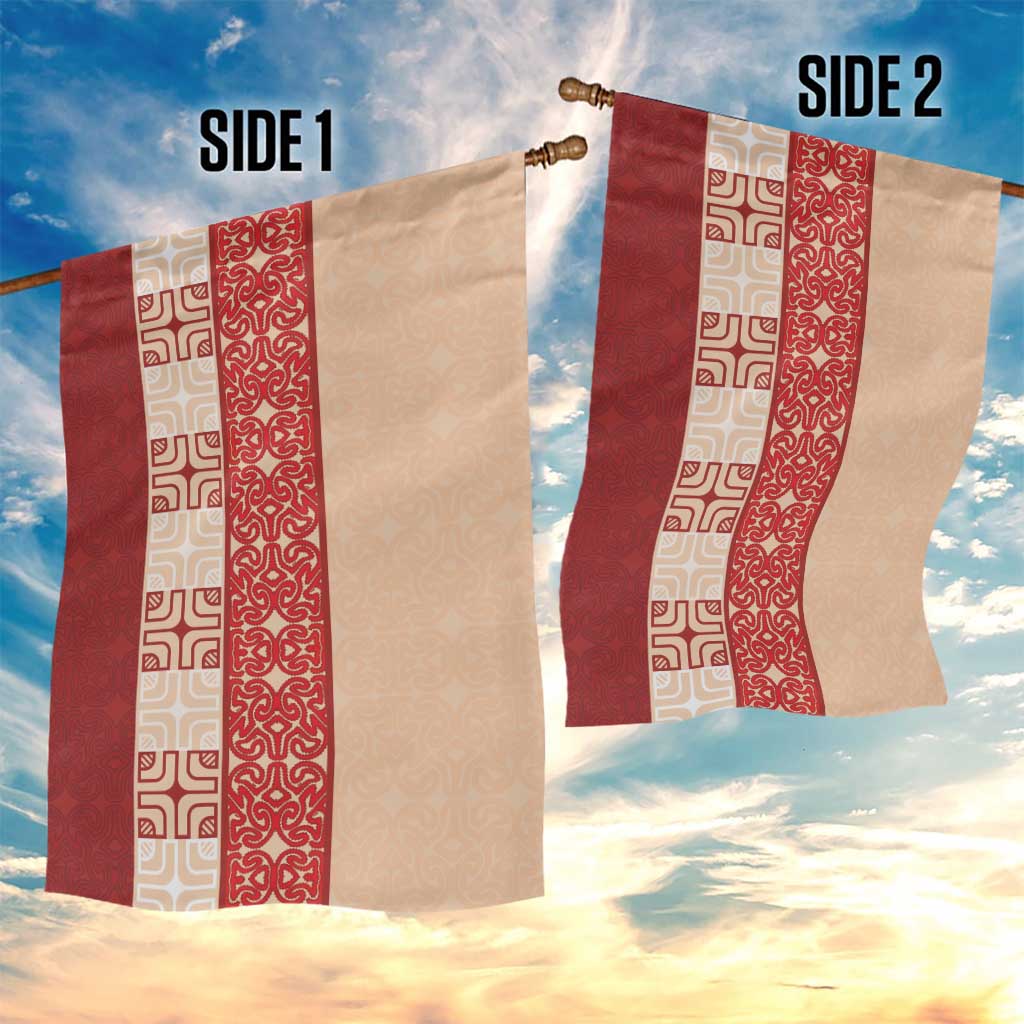 Papua New Guinea Garden Flag Oro Tapa Pattern LT05 - Polynesian Pride