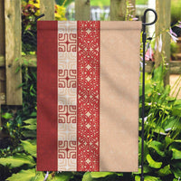 Papua New Guinea Garden Flag Oro Tapa Pattern LT05 Garden Flag Beige - Polynesian Pride