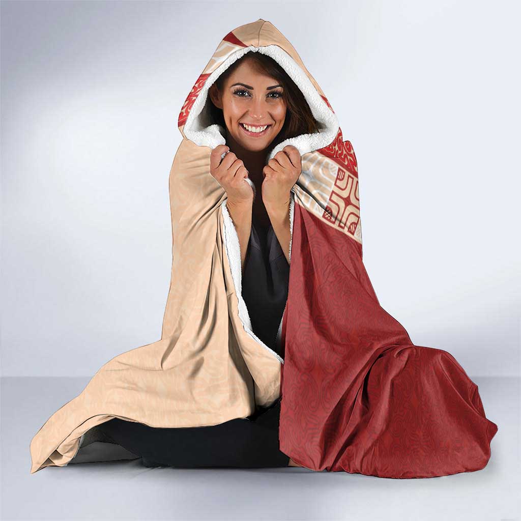 Papua New Guinea Hooded Blanket Oro Tapa Pattern LT05 - Polynesian Pride