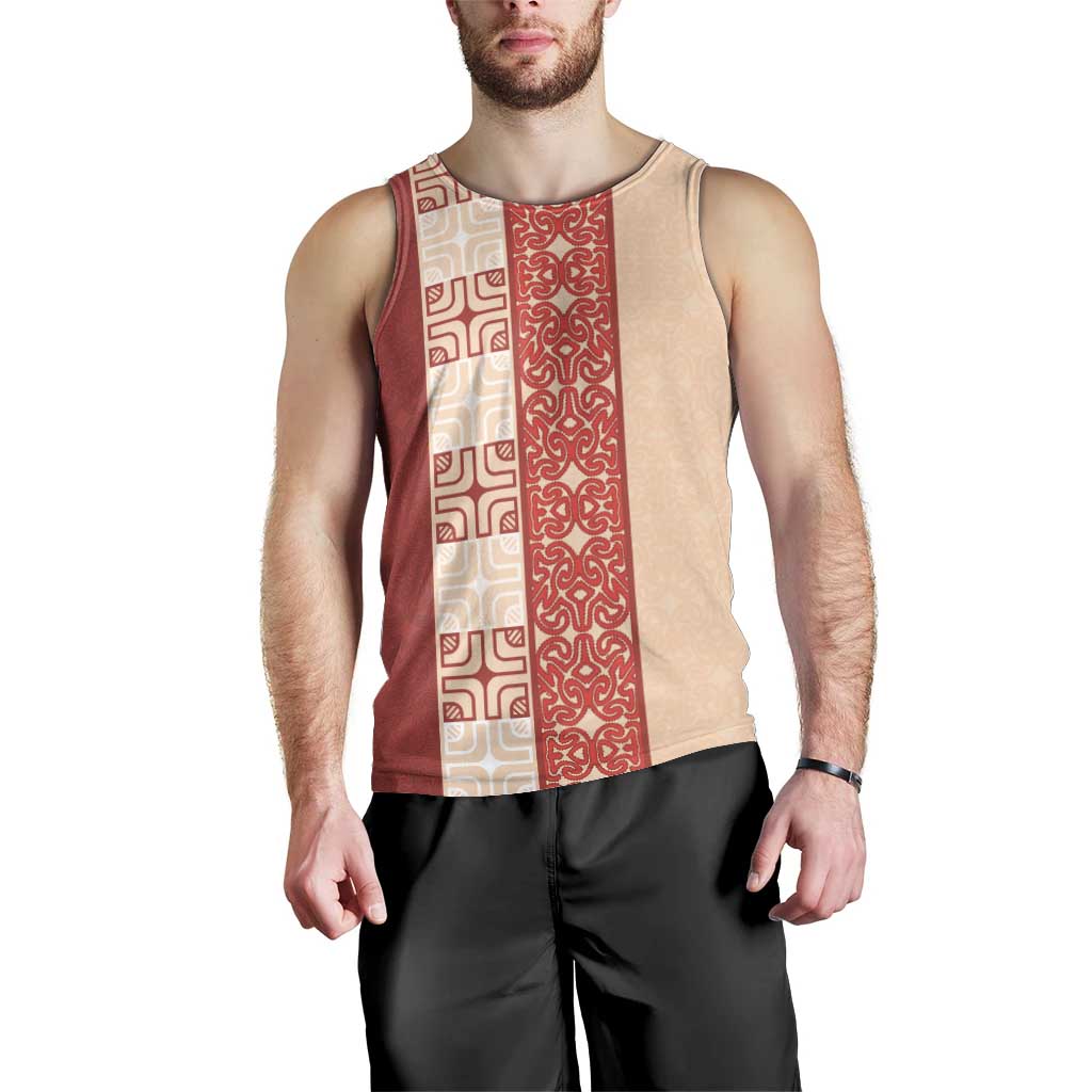 Papua New Guinea Men Tank Top Oro Tapa Pattern LT05 - Polynesian Pride