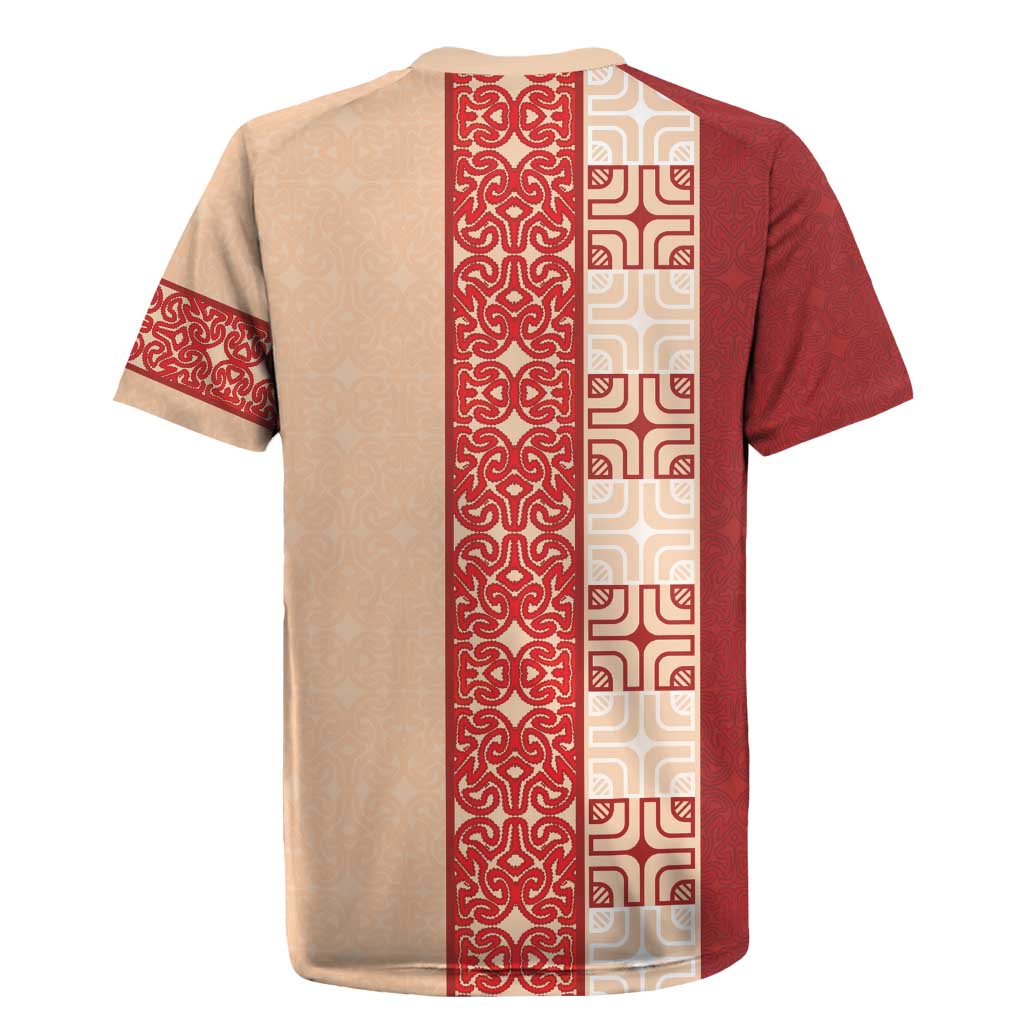 Papua New Guinea Rugby Jersey Oro Tapa Pattern LT05 - Polynesian Pride
