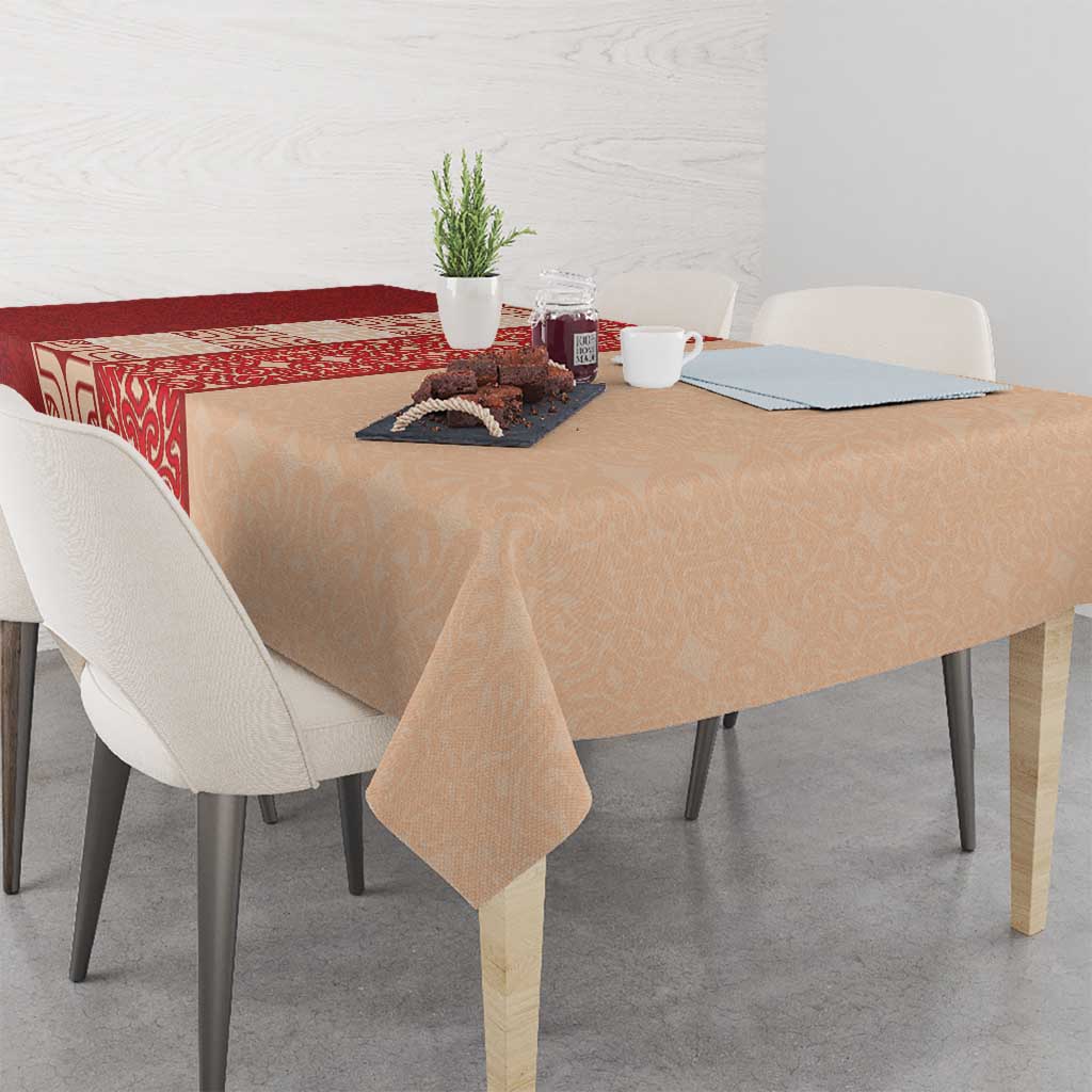 Papua New Guinea Tablecloth Oro Tapa Pattern LT05 - Polynesian Pride