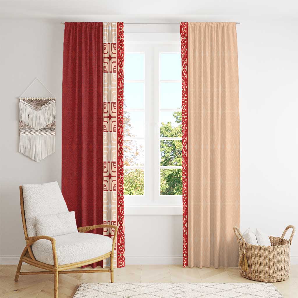 Papua New Guinea Window Curtain Oro Tapa Pattern LT05 - Polynesian Pride