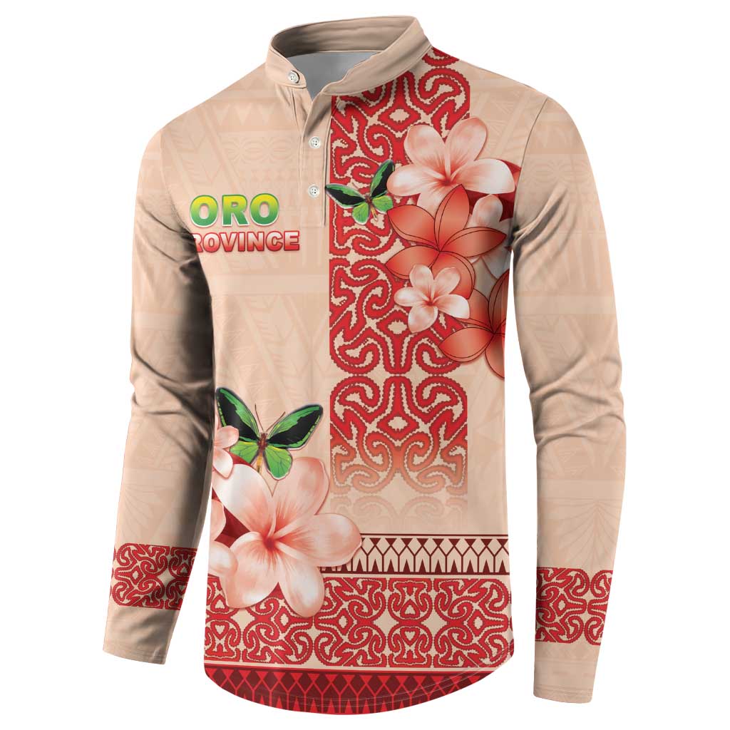 Papua New Guinea Oro Province Button Sweatshirt Oro Birdwing Butterfly LT05 - Polynesian Pride