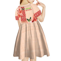 Papua New Guinea Oro Province Kid Short Sleeve Dress Oro Birdwing Butterfly