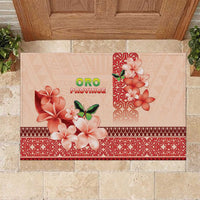 Papua New Guinea Oro Province Rubber Doormat Oro Birdwing Butterfly LT05 Beige - Polynesian Pride