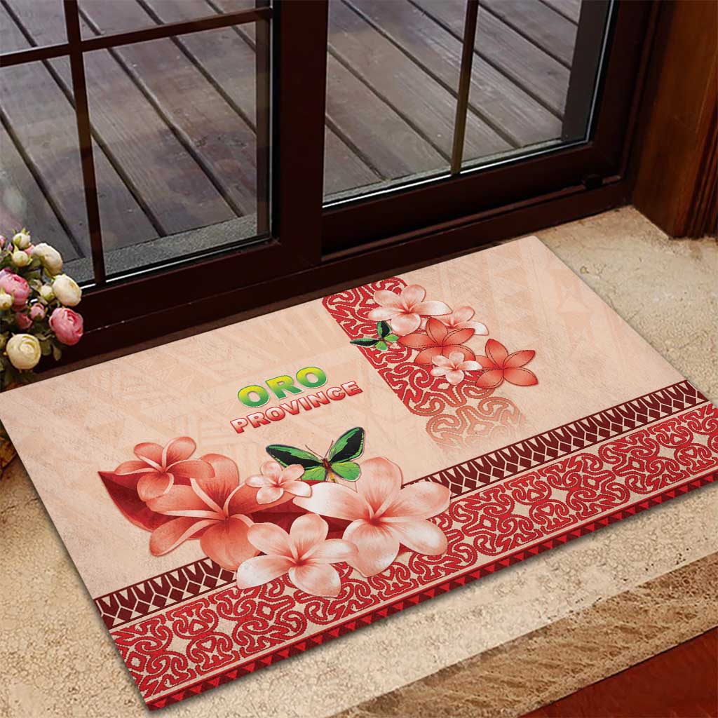 Papua New Guinea Oro Province Rubber Doormat Oro Birdwing Butterfly LT05 - Polynesian Pride