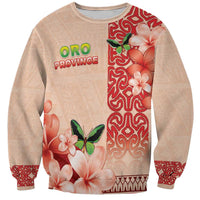Papua New Guinea Oro Province Sweatshirt Oro Birdwing Butterfly LT05 Unisex Beige - Polynesian Pride