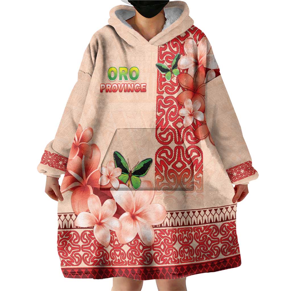 Papua New Guinea Oro Province Wearable Blanket Hoodie Oro Birdwing Butterfly LT05 - Polynesian Pride