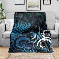 New Zealand Sea Week Blanket Maori Wave Pattern Ocean Blue LT05 - Polynesian Pride