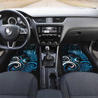 New Zealand Sea Week Car Mats Maori Wave Pattern Ocean Blue LT05 Set 2pcs - Front Blue - Polynesian Pride