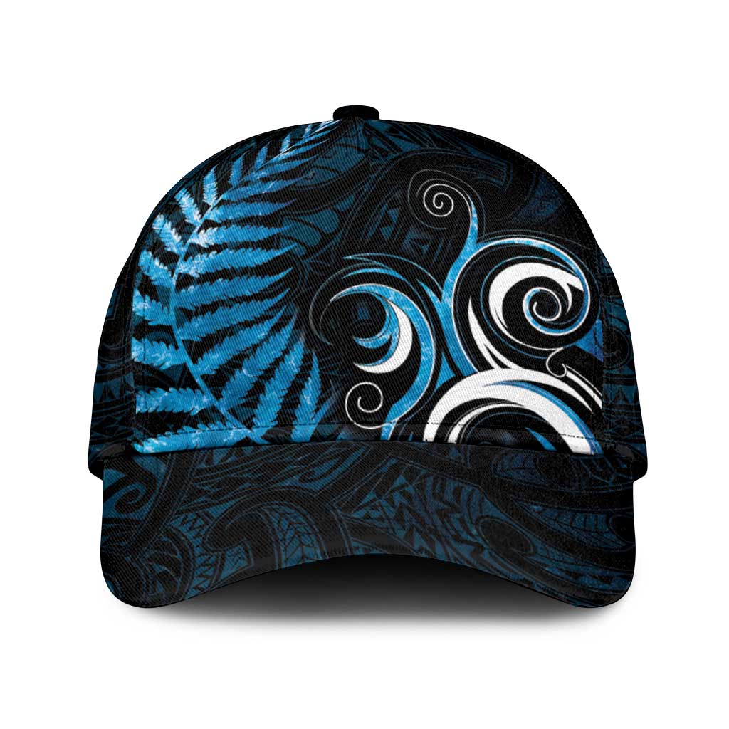 New Zealand Sea Week Classic Cap Maori Wave Pattern Ocean Blue - Polynesian Pride