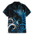 New Zealand Sea Week Family Matching Mermaid Dress and Hawaiian Shirt Maori Wave Pattern Ocean Blue