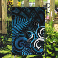 New Zealand Sea Week Garden Flag Maori Wave Pattern Ocean Blue LT05 Garden Flag Blue - Polynesian Pride