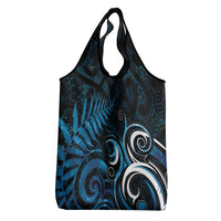 New Zealand Sea Week Grocery Bag Maori Wave Pattern Ocean Blue LT05 - Polynesian Pride