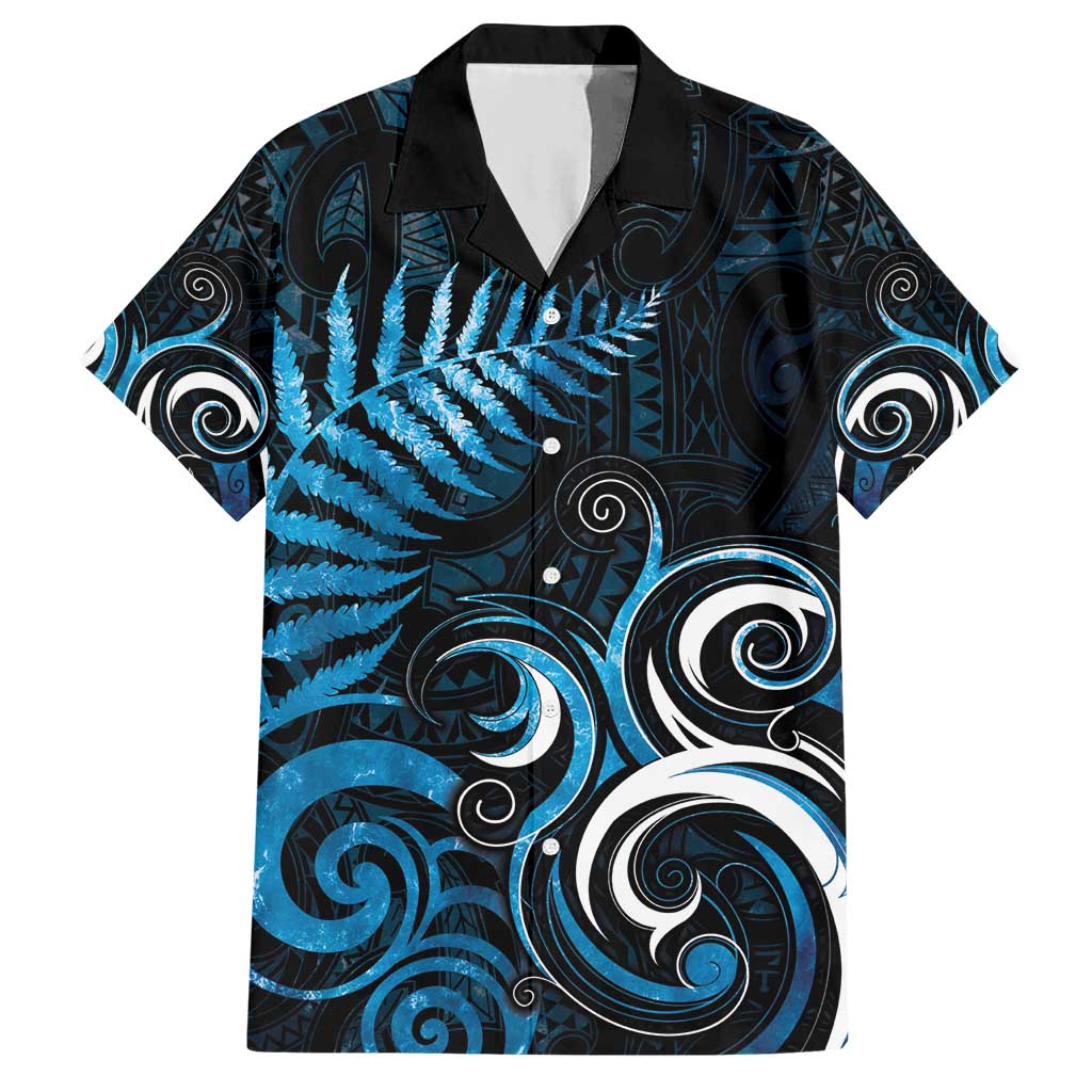 New Zealand Sea Week Hawaiian Shirt Maori Wave Pattern Ocean Blue LT05 Blue - Polynesian Pride