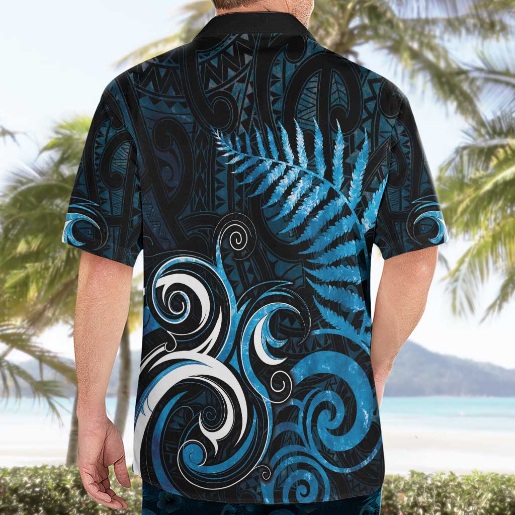 New Zealand Sea Week Hawaiian Shirt Maori Wave Pattern Ocean Blue LT05 - Polynesian Pride