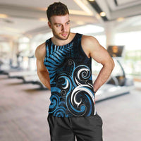 New Zealand Sea Week Men Tank Top Maori Wave Pattern Ocean Blue LT05 Blue - Polynesian Pride