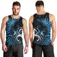 New Zealand Sea Week Men Tank Top Maori Wave Pattern Ocean Blue LT05 - Polynesian Pride