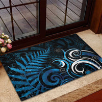 New Zealand Sea Week Rubber Doormat Maori Wave Pattern Ocean Blue LT05 - Polynesian Pride
