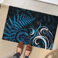 New Zealand Sea Week Rubber Doormat Maori Wave Pattern Ocean Blue LT05 - Polynesian Pride