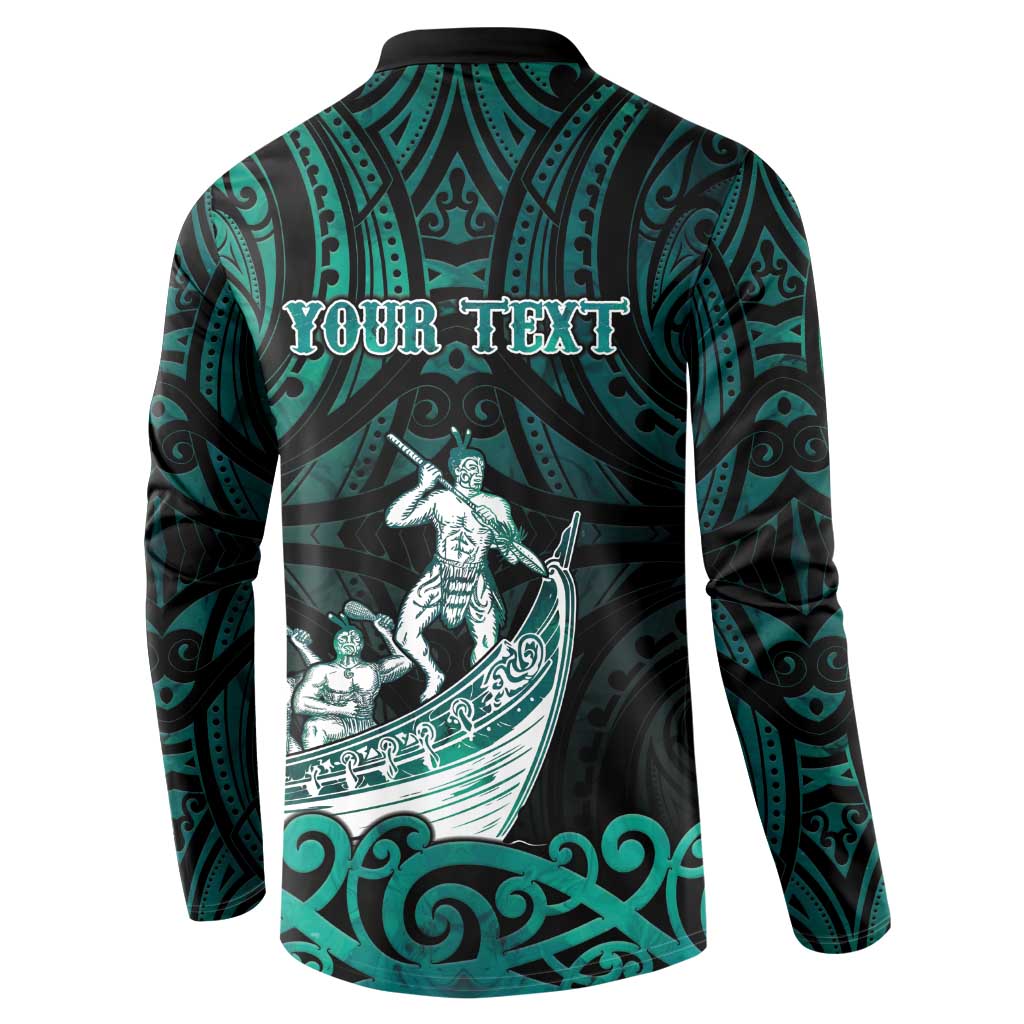 Personalised New Zealand Waka Racing Button Sweatshirt Maori Warriors LT05 - Polynesian Pride