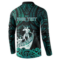 Personalised New Zealand Waka Racing Button Sweatshirt Maori Warriors LT05 - Polynesian Pride