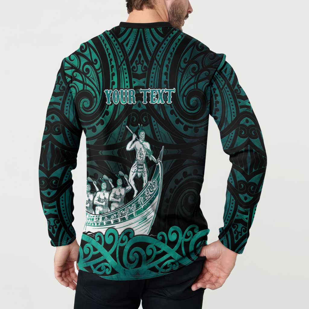 Personalised New Zealand Waka Racing Button Sweatshirt Maori Warriors LT05 - Polynesian Pride