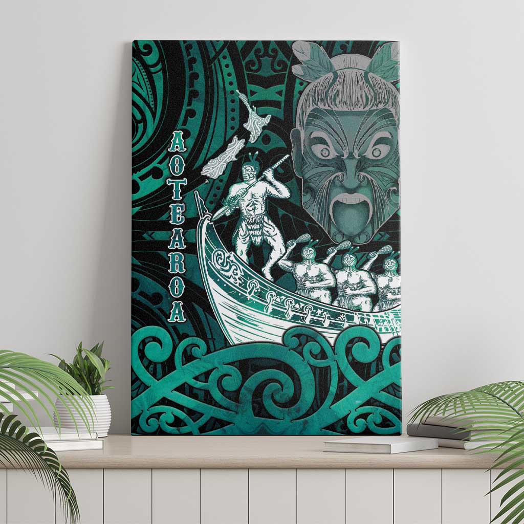New Zealand Waka Racing Canvas Wall Art Maori Warriors LT05 - Polynesian Pride