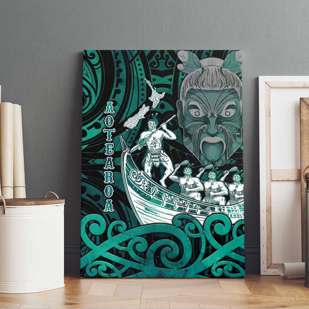 New Zealand Waka Racing Canvas Wall Art Maori Warriors LT05 - Polynesian Pride