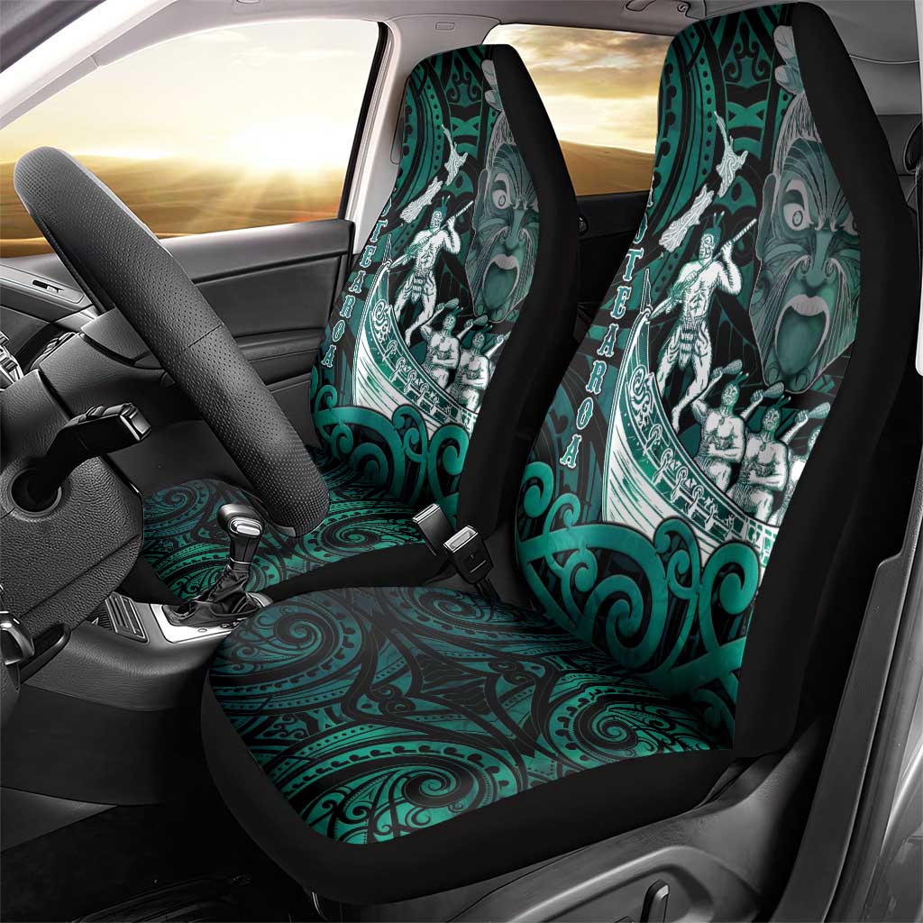 New Zealand Waka Racing Car Seat Cover Maori Warriors