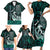 Personalised New Zealand Waka Racing Family Matching Short Sleeve Bodycon Dress and Hawaiian Shirt Maori Warriors