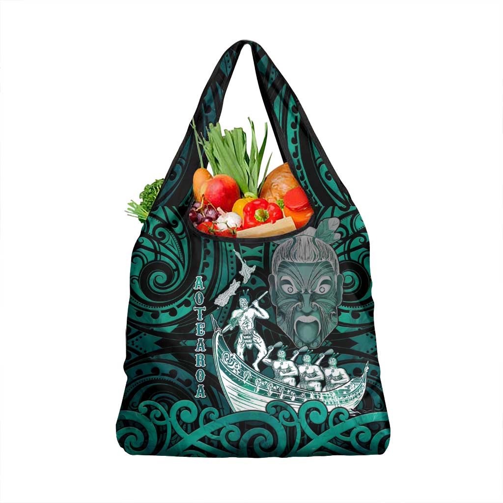 New Zealand Waka Racing Grocery Bag Maori Warriors LT05 1-pack One Size Green - Polynesian Pride