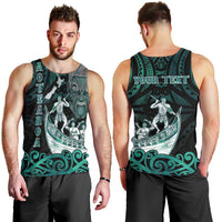 Personalised New Zealand Waka Racing Men Tank Top Maori Warriors LT05 - Polynesian Pride