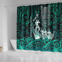 New Zealand Waka Racing Shower Curtain Maori Warriors