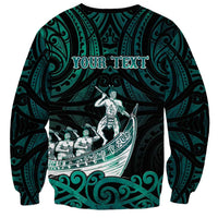 Personalised New Zealand Waka Racing Sweatshirt Maori Warriors LT05 - Polynesian Pride